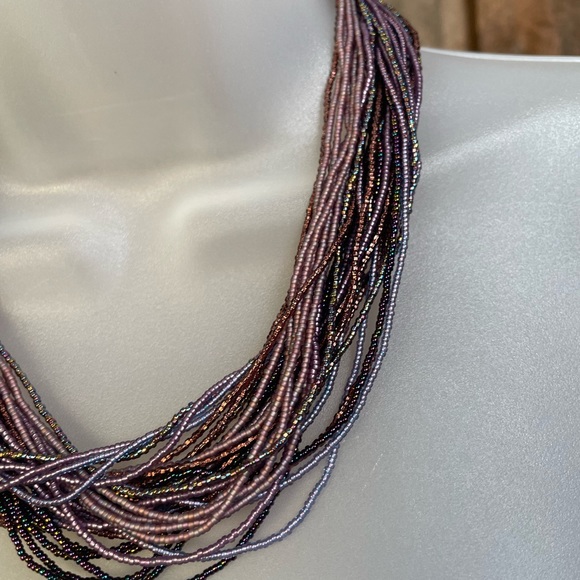Purple Beaded Necklace - Picture 2 of 6